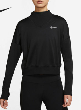 Nike/耐克正品新款女子跑步训练套头衫运动服短袖T恤 DA1057-010
