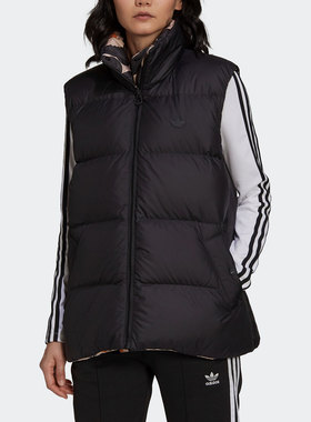 Adidas/阿迪达斯正品三叶草休闲女子时尚潮流羽绒马甲 H58610