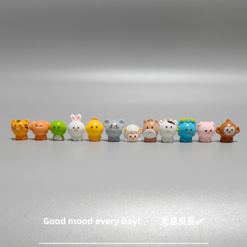 Good mood! 可爱十二生肖微景观小兔老虎小动物摆件治愈解压礼物