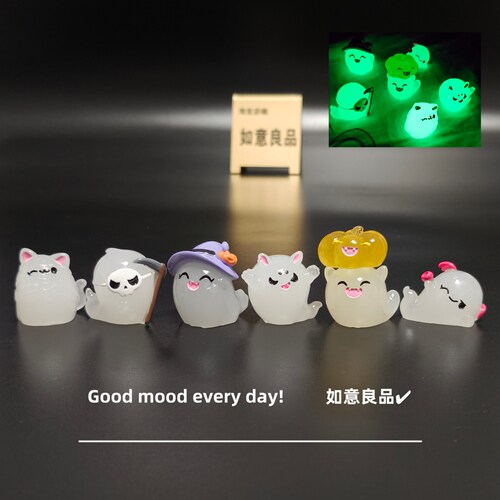 Good mood! 万圣节死神吸血鬼夜光幽灵微景观园艺小摆件解压治愈