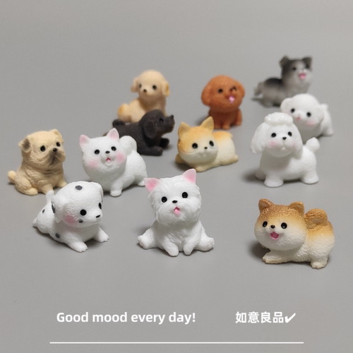 Good mood！可爱迷你小狗微景观小摆件 解压稳情绪 治愈系小礼物