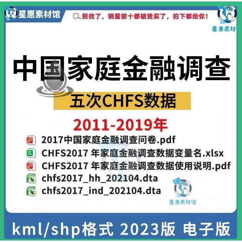 2011-2019年五次中国家庭金融调查CHFS数据问卷汇总stata合集打包