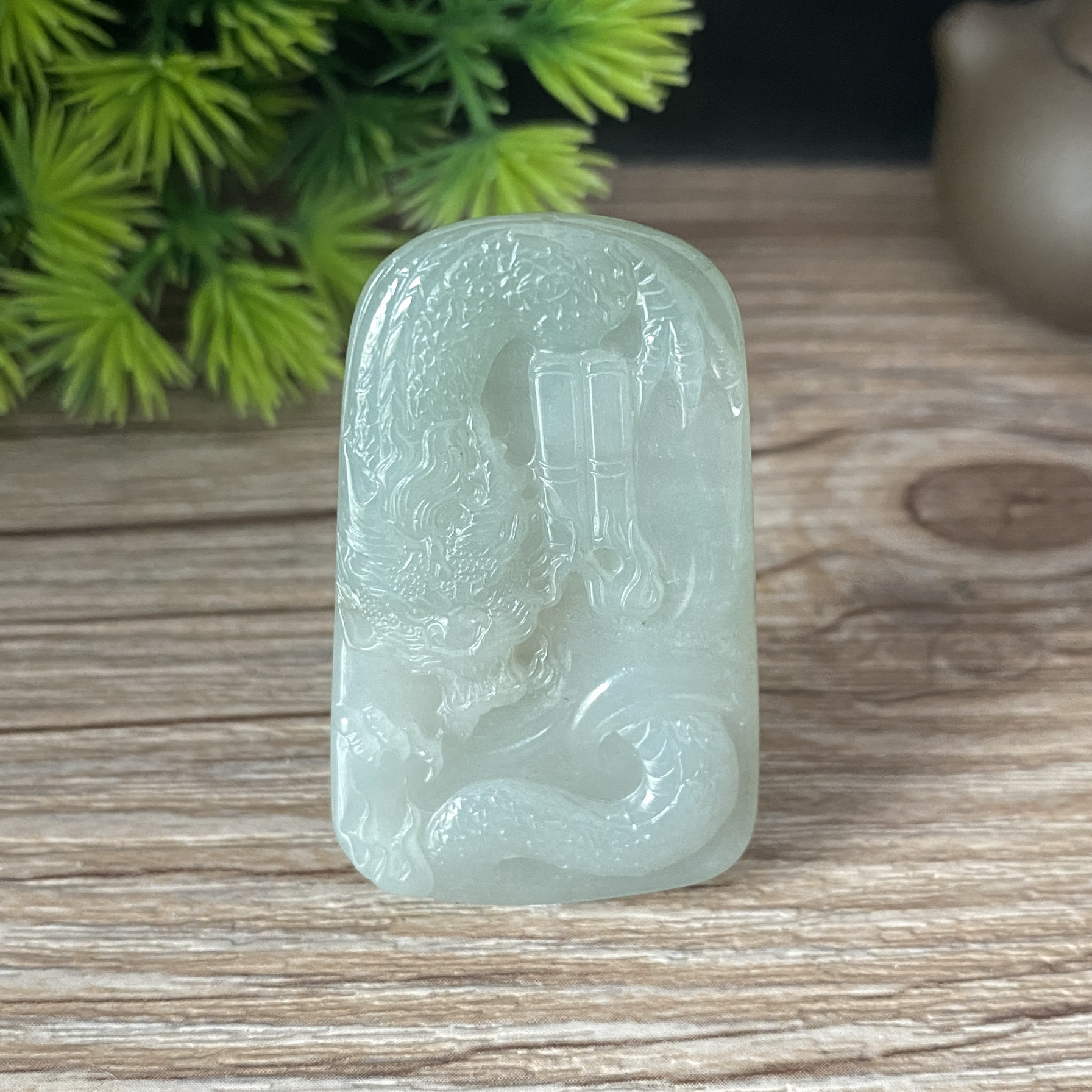 老坑a货翡翠挂件龙牌吊坠子冰种晴水油青绿带证书天然缅甸玉