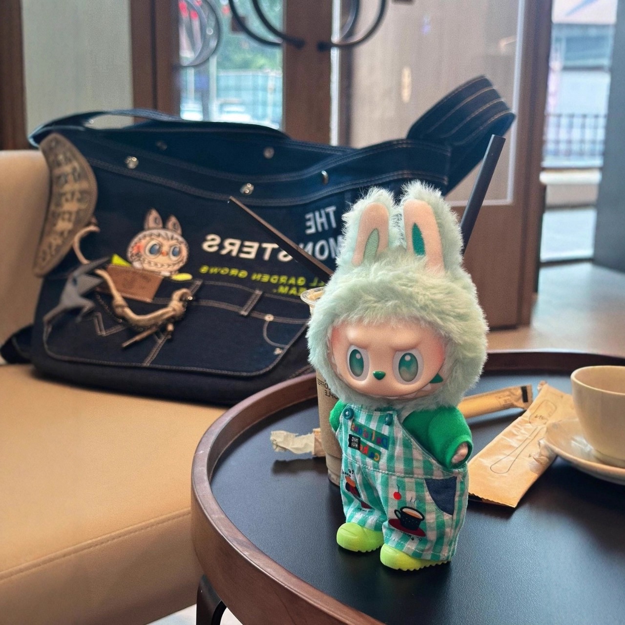 娃衣牛油果格子绿labub手作娃衣衣服玩偶装扮时尚可爱装饰套娃衣