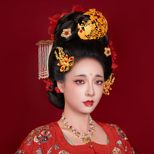 时春居汉服配饰头饰发饰发簪蜻蜓发钗唐国色芳华