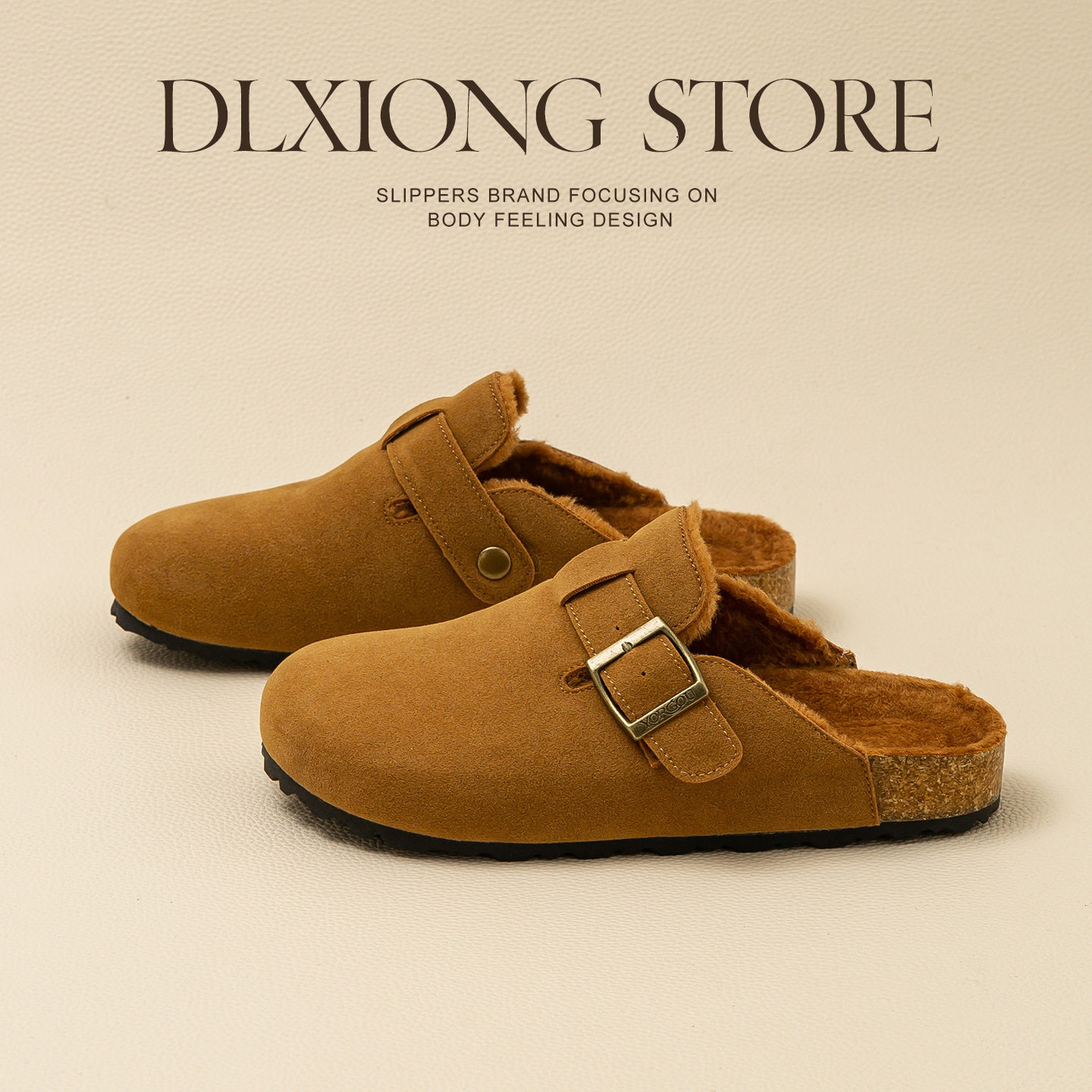 秋冬季软木鞋棉拖鞋女室内家居家用休闲办公室厚底防滑男加绒保暖,女鞋,包头拖,淘宝优惠券,粉丝福利购,淘宝优惠卷