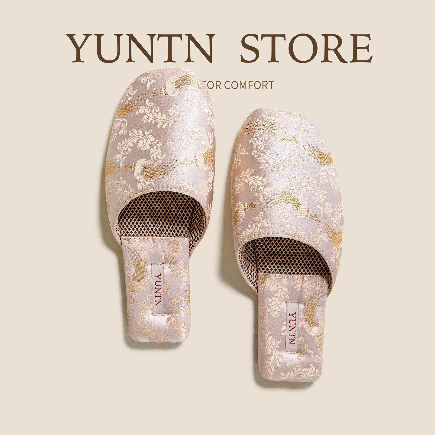 夏季中式美学孔雀纹绣花包头四季凉拖鞋女防滑轻便牛筋底透气居家,居家布艺,居家亚麻拖鞋,淘宝优惠券,粉丝福利购,淘宝优惠卷