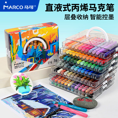 MARCO马可直液式丙烯马克笔