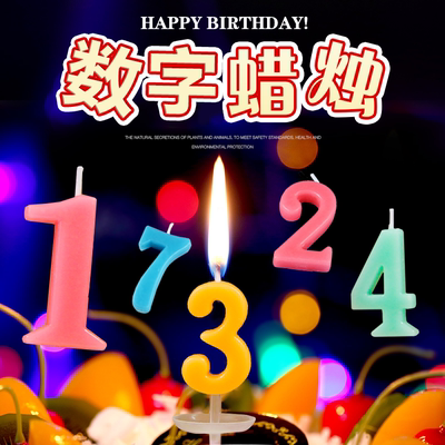 派对生日快乐全套数字蜡烛