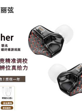 丽弦 Cipher zkaaai联名游戏耳机Typec有线入耳HIFI电竞音乐耳塞