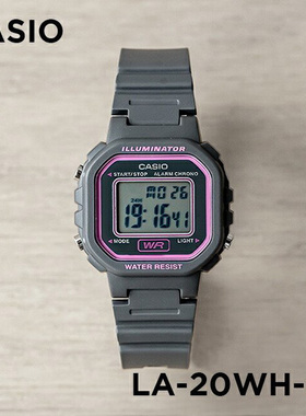 卡西欧手表女CASIO LA-20WH-8A 黑色小方表学生防水数显电子表