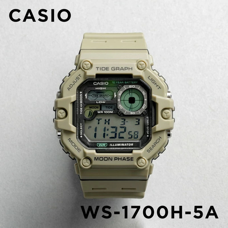 CASIOWS-1700H-5A小方块电子表