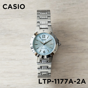 2A兰色钢带简约轻巧石英女士手表 1177A 卡西欧手表女Casio LTP