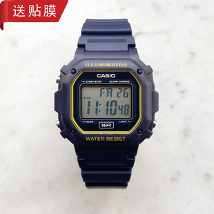 2A2 复古防水经典 F108WH 卡西欧手表CASIO 方块深兰色中性电子表