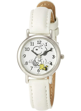 西铁城CITIZEN Q&Q猎鹰手表 P003-314轻巧百搭白色小狗防水指针表