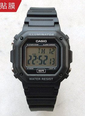 卡西欧手表CASIO F108WH-1A 男女复古防水经典方块黑色电子表