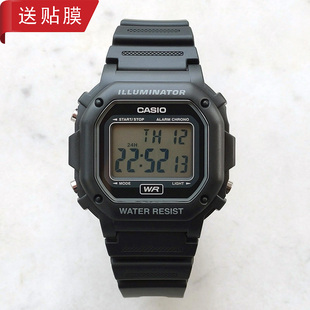 男女复古防水经典 F108WH 卡西欧手表CASIO 方块黑色电子表