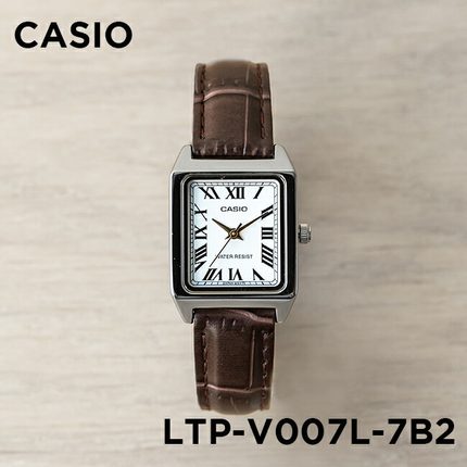 卡西欧手表女CASIO  LTP-V007L-7B2学生罗马数字小方表复古防水表