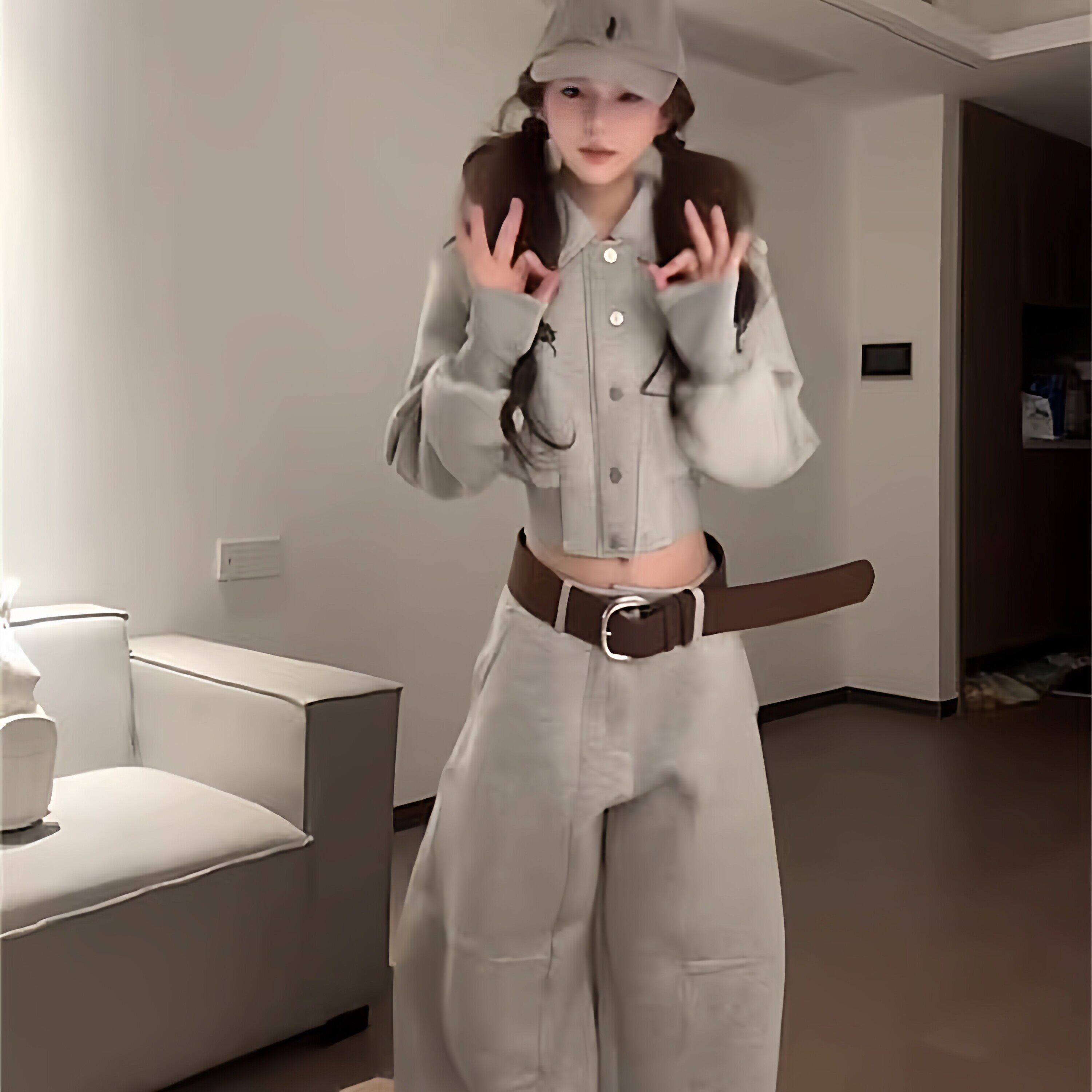 2026开春穿搭套装早春漂亮套装女小个子卫衣外套阔腿长裤子两件套