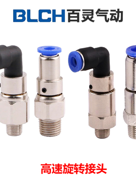 NHRC直通高速旋转接头NRL直角旋转接头NRC8-02NHRL12气动旋转接头