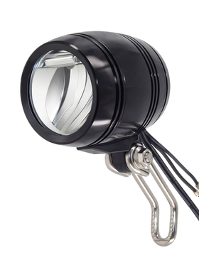 自行车摩电灯LED车灯前灯配发电花鼓AC6V2.4W德规摩电前灯尾灯