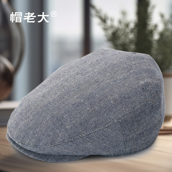 鸭舌帽时尚潮男男春夏秋棉麻