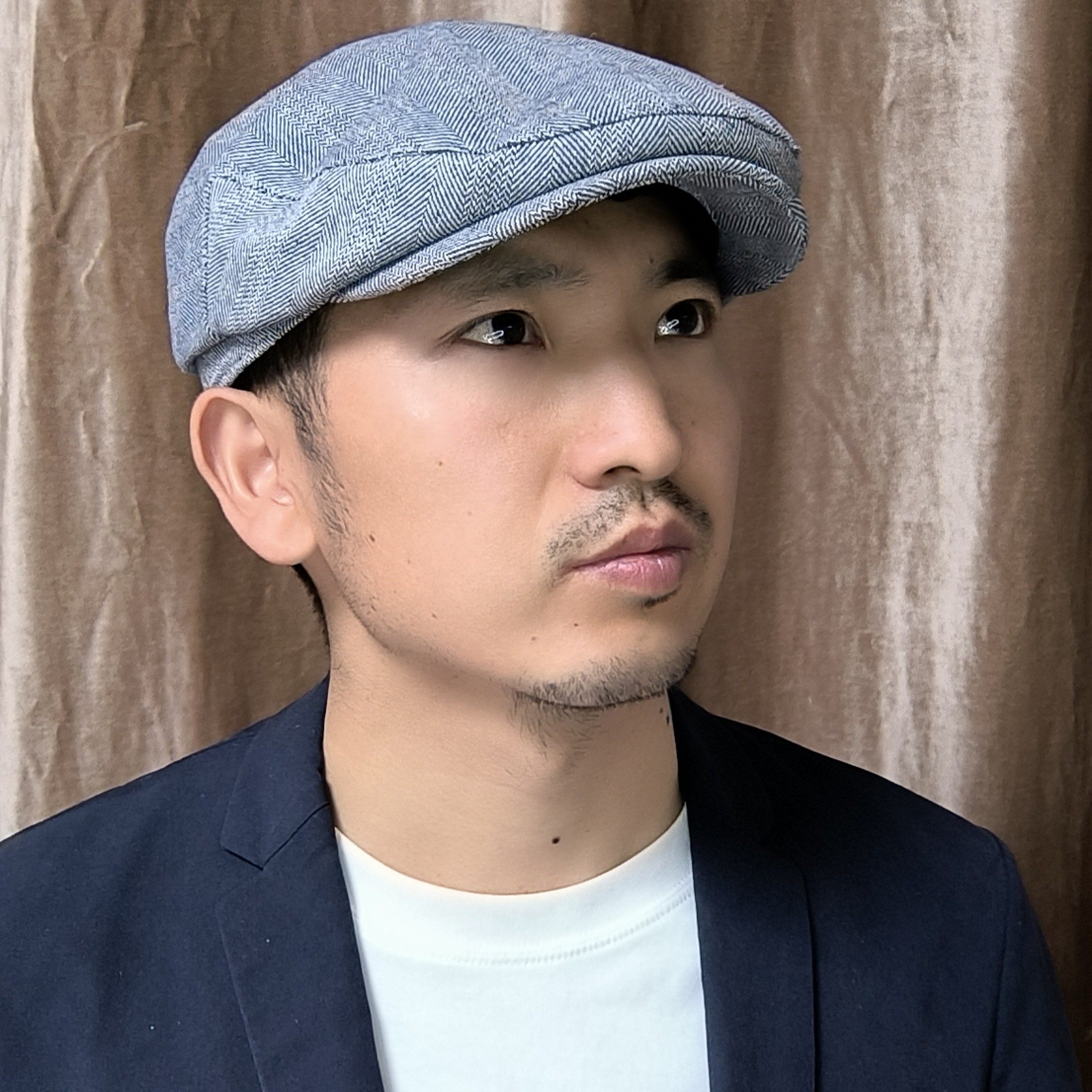 户外鸭舌帽男士亚麻时尚春夏秋