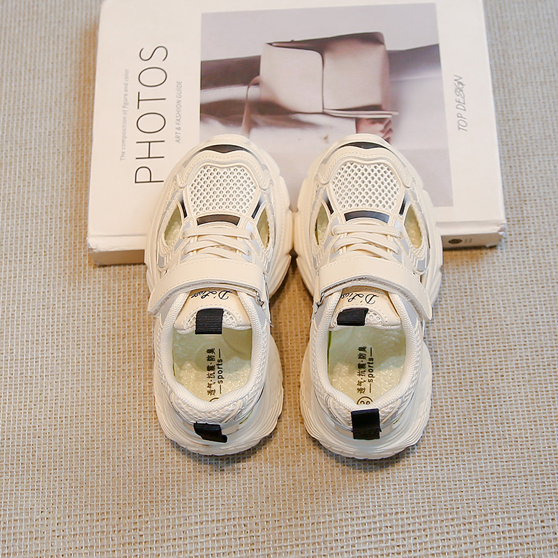 奥特莱斯儿童运动鞋2024夏季镂空网面女童凉鞋休闲中大童男童鞋子