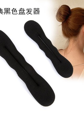 丸子头盘发器儿童头饰新款女童跳舞花苞头发量少懒人盘发神器发夹