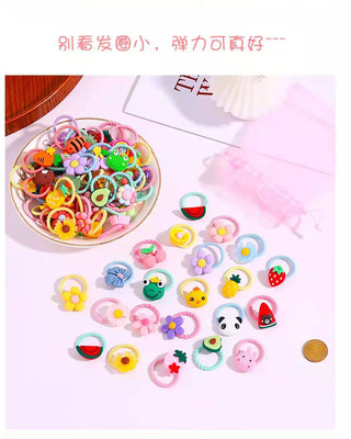 婴儿拇指发圈不伤发小号头饰儿童皮筋女童宝宝扎头发绳高弹力头绳 — 7