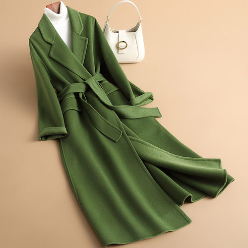 清仓女装新款大衣女双面含羊绒长款大衣韩版高级感大衣女