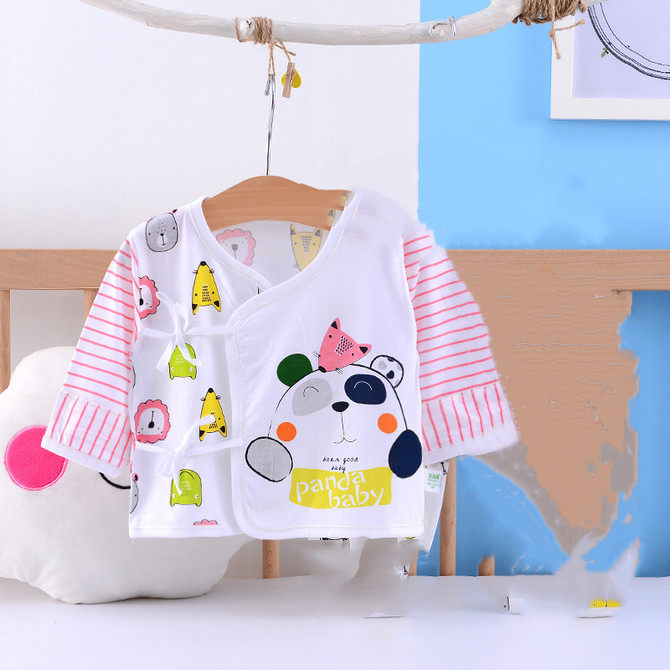 出生婴儿0-3个月新生儿衣服夏款超薄和尚服婴儿全背上衣