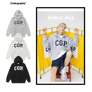 HOSHI权顺荣同款CGP拉链卫衣外套韩国小众潮牌休闲刺绣字母套装
