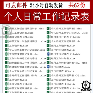 个人日常记录表ap时间完成周进度总结安排计划工作学习每日每月