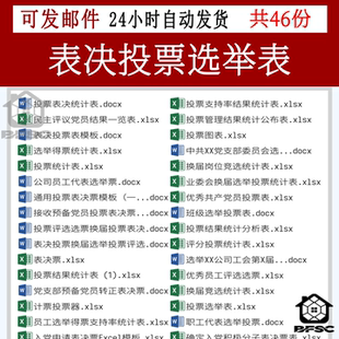 表决投票选举表ap申请员统计评分学生换届业委会模板班级入党支部