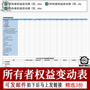 会计实务公司jh所有者权益表变动分析管理会计自动计算做帐报表