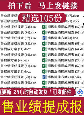 销售提成excel报表业务明细计算ap统计销售方案模板业绩人员工资