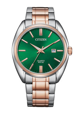 Citizen/西铁城C石英表绿色表盘双色男士腕表BI5104-57Z