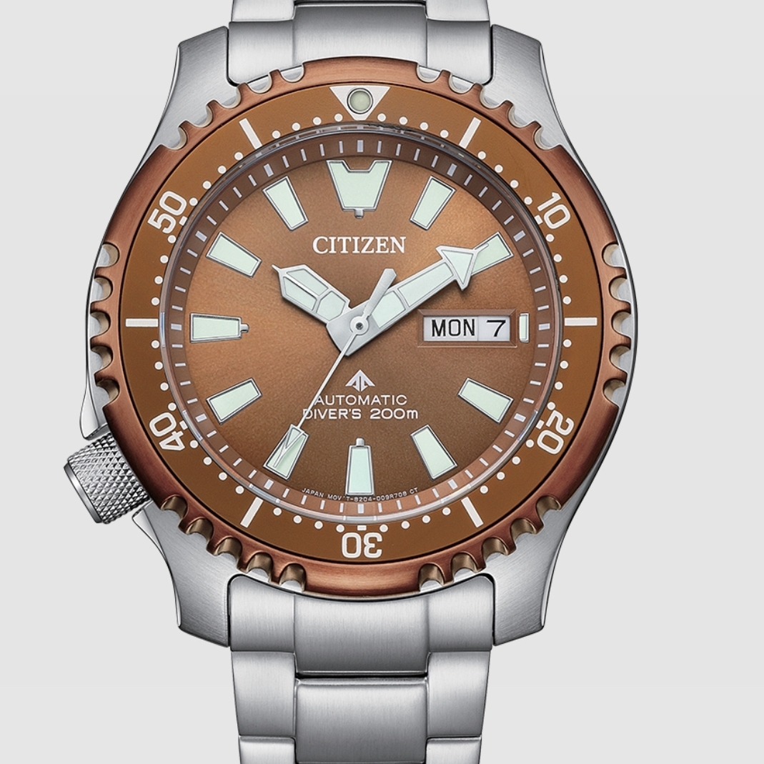 西铁城商务自动机械潜水男表