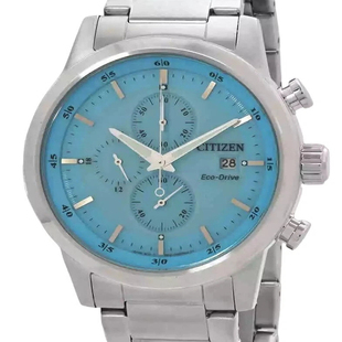 Citizen 80L 西铁城光动能商务休闲三眼男表CA0748