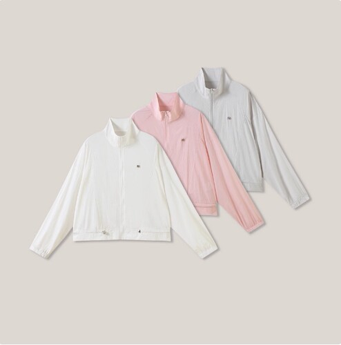 4.10F B 金属字母户外长袖薄款抽绳立领拉链外套ss26158