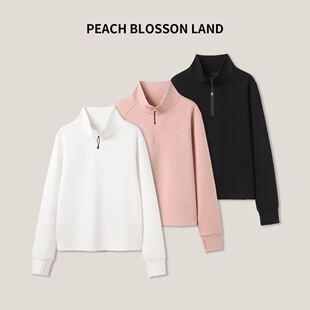 女士休闲长袖 立领半胸拉链卫衣 显瘦外套SS26033 23F