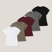 13F 简约纯色羊毛短袖 春夏设计新款 T恤SS28002 松弛小心机