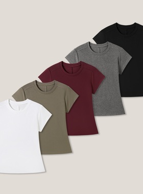 3-13F C “松弛小心机”春夏设计新款简约纯色羊毛短袖T恤SS28002