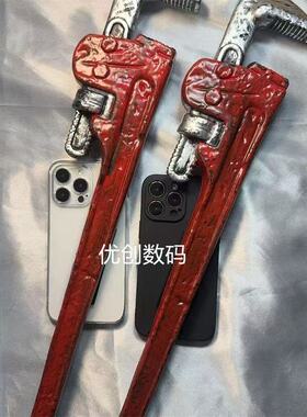 仿真抽象恶搞扳手管钳适用于苹果16pro手机壳iPhone1514plus软壳13promax防摔12mini搞怪xsmax宿舍xr巨丑6s