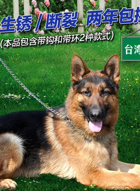 CHUKCHI宠物P链狗狗牵引绳带训练犬牵绳防爆冲不锈钢金属中大型