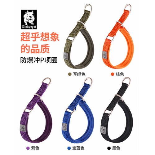 winhyepet宠物狗狗P项圈遛狗圈
