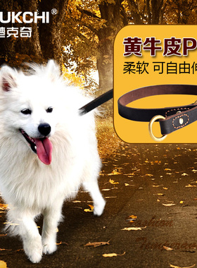 CHUKCHI中大型犬P021牛皮P链狗狗项圈宠物犬脖套金毛阿拉萨摩