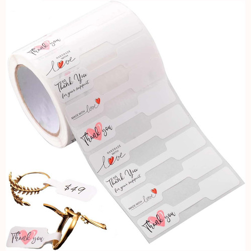 500贴/卷珠宝首饰价格贴纸diy价格手写标记装饰手工制作贴纸标签
