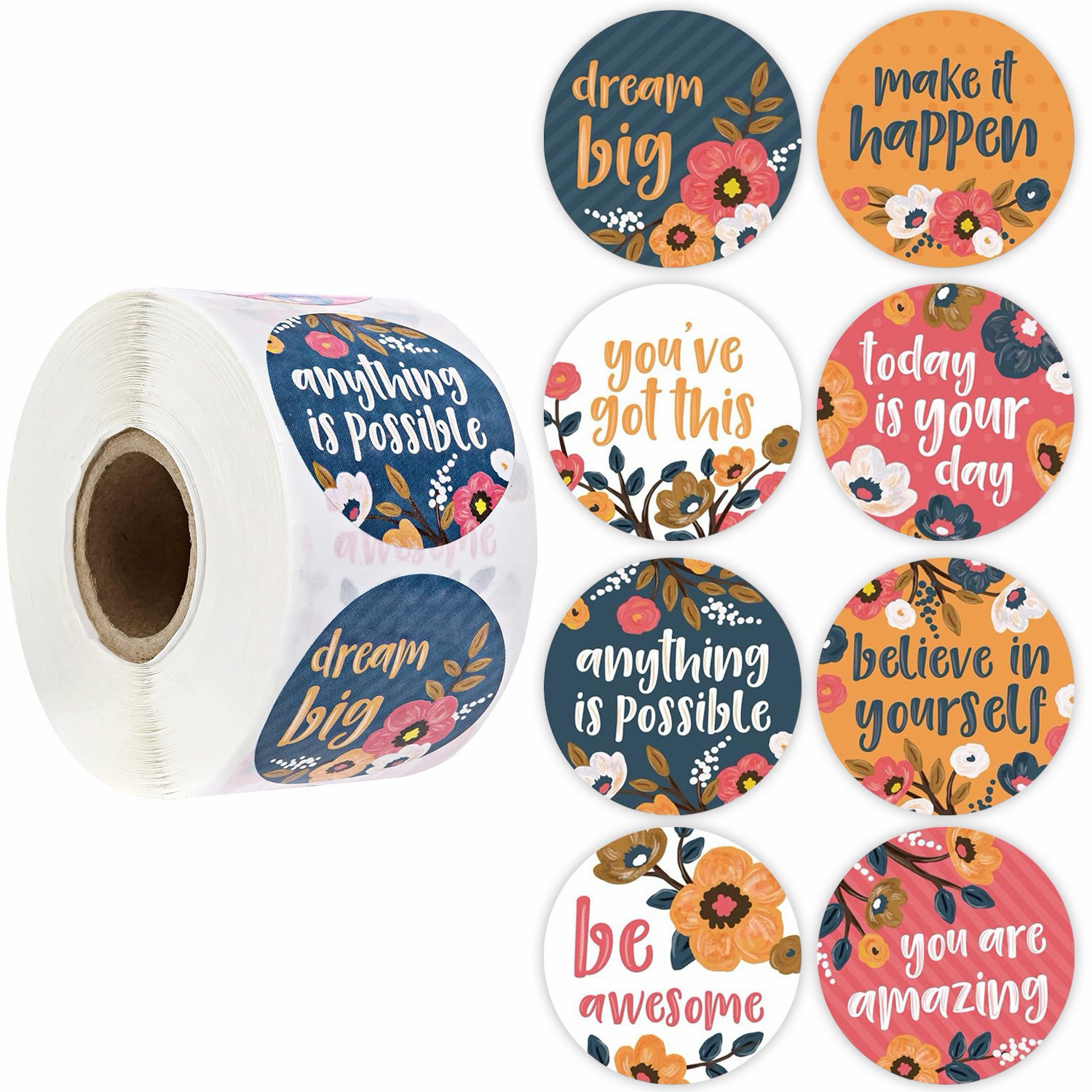 500贴/卷感谢鼓励花朵花纹图案飞机盒装饰礼品系列不干胶贴纸标签,文具电教/文化用品/商务用品,不干胶标签,淘宝优惠券,粉丝福利购,淘宝优惠卷